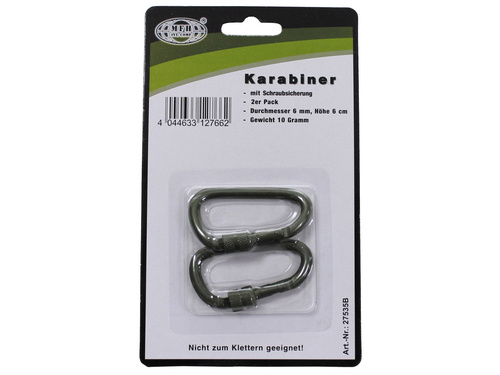 Karabińczyk Screw Lock 60mm - 2 szt.