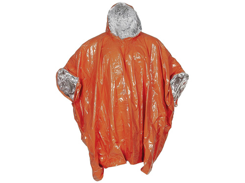 Poncho przeciwdeszczowe termiczne - pomarańczowe