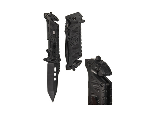 Nóż składany ratowniczy ze zbijakiem do szyb