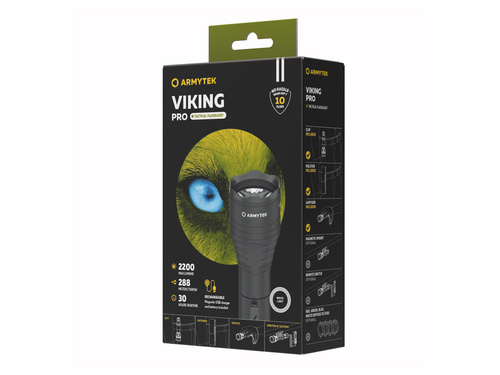 Latarka Armytek Viking Pro Magnet USB / Biały