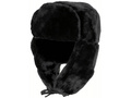 Czapka uszatka - czarna - XL