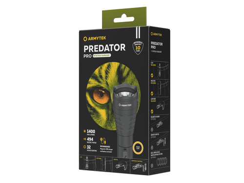Latarka Armytek Predator Pro Magnet USB / Ciepły