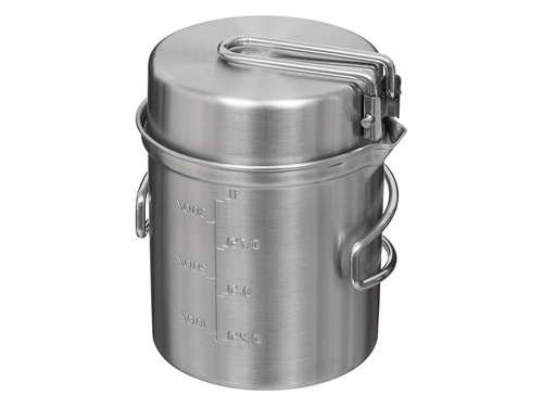 Zestaw stalowych naczyń turystycznych - 2 częściowy