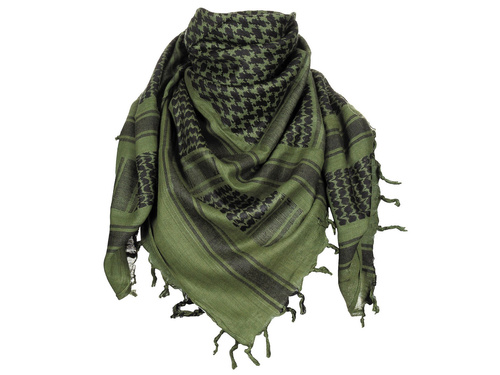 Arafatka Shemagh - bawełniana - Czarna/Zielona