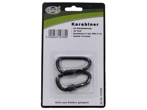 Karabińczyk Screw Lock 60mm - 2 szt.