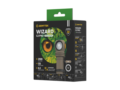 Latarka Armytek Wizard C2 Pro Sand / Biały