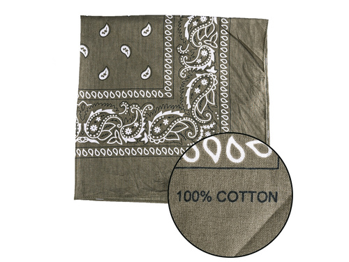 Bandana - bawełniana chusta na głowę - western green