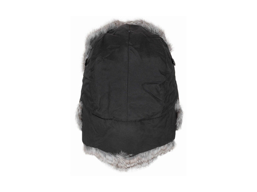 Czapka uszatka - czarna - S