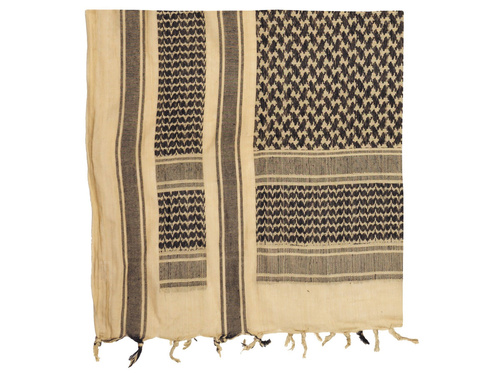 Arafatka Shemagh - bawełniana - Piaskowa/Czarna