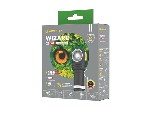 Latarka Armytek Wizard C2 WR Magnet USB / Ciepły & Czerwony