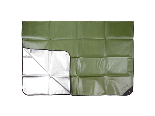 Tarp awaryjny z folią aluminiową - zielony