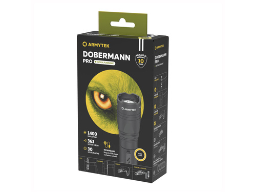 Latarka Armytek Dobermann Pro Magnet USB / Ciepły