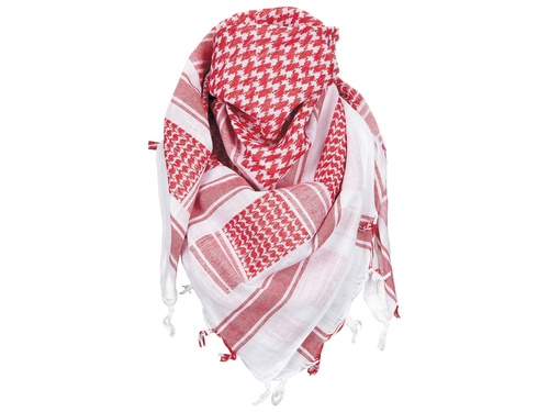 Arafatka Shemagh - bawełniana - Czerwona/Biała