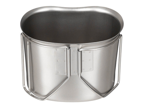 Kubek stalowy ze składaną rączką - 500 ml