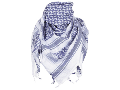 Arafatka Shemagh - bawełniana - Niebieska/Biała