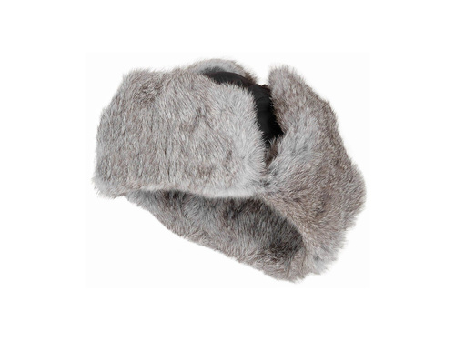 Czapka uszatka - czarna - L